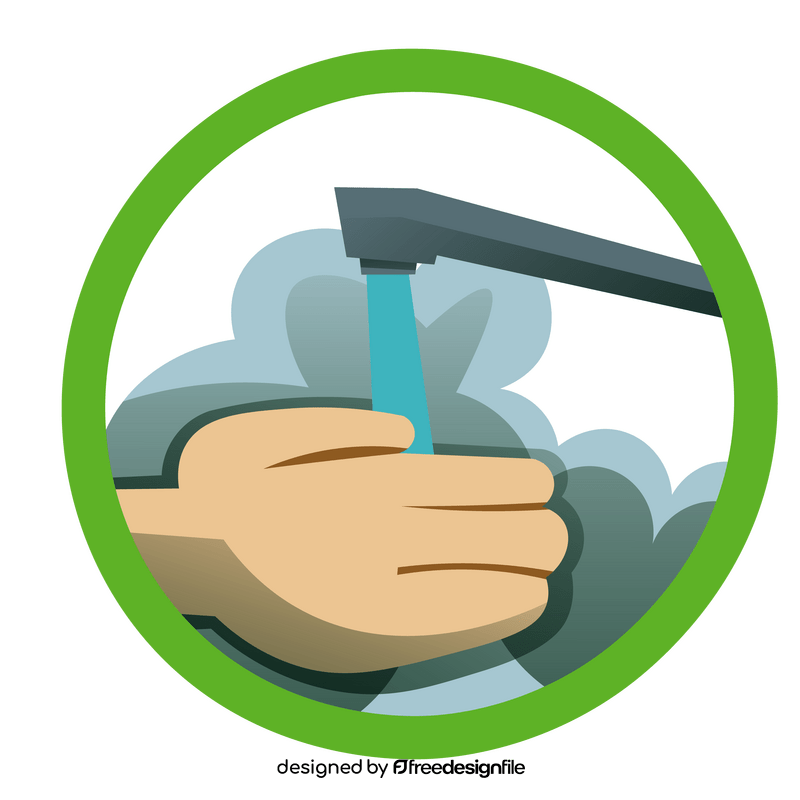 Hand washing cartoon clipart