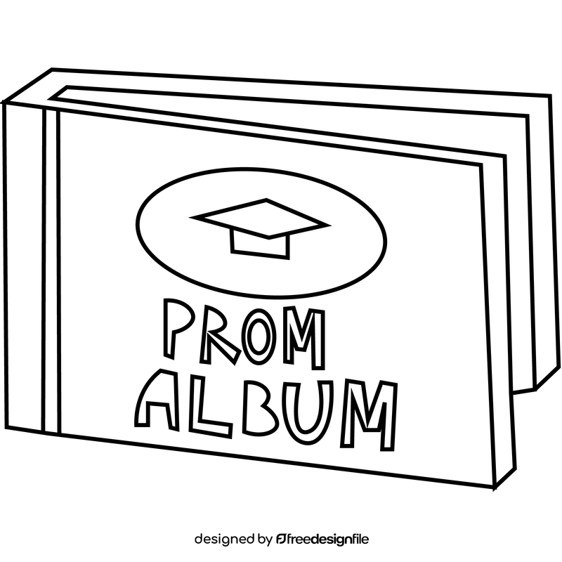 Free prom album black and white clipart