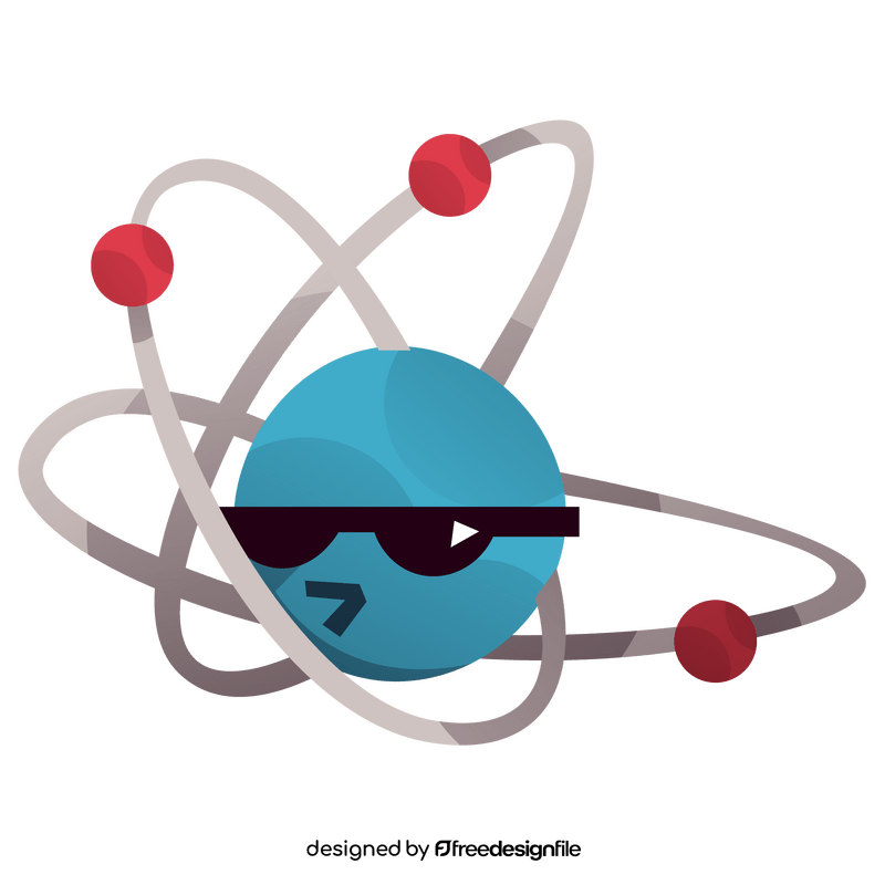 Cartoon atom clipart