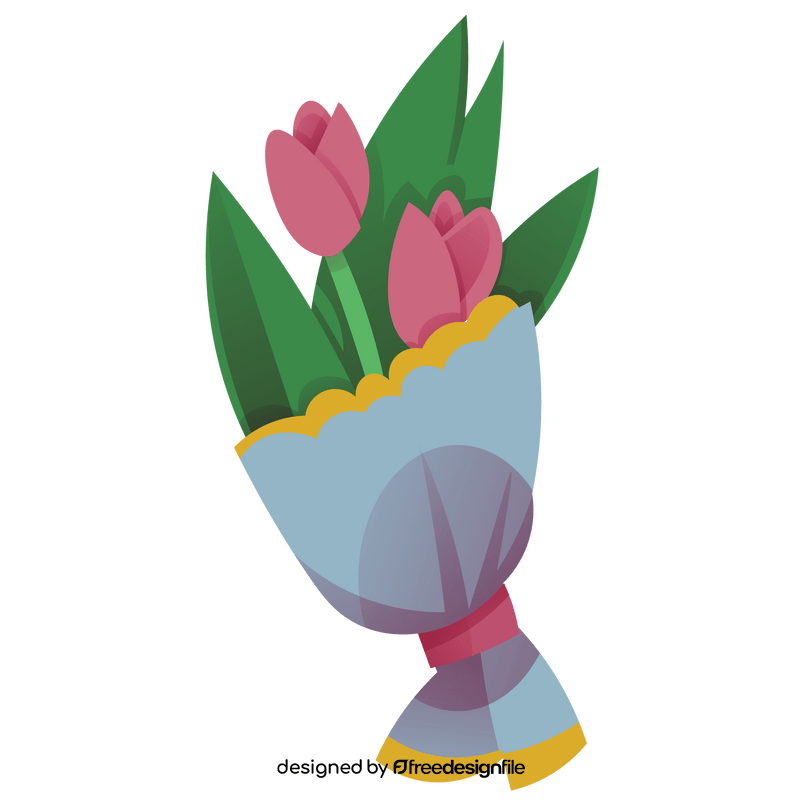 Cartoon flower bouquet clipart