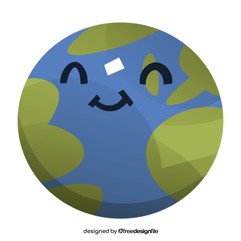 Happy earth globe drawing clipart