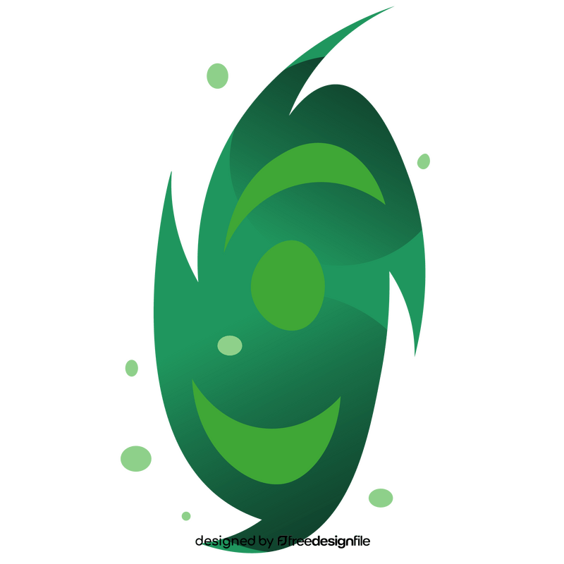 Green galaxy illustration clipart