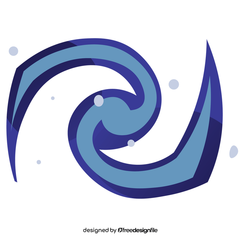 Blue galaxy illustration clipart