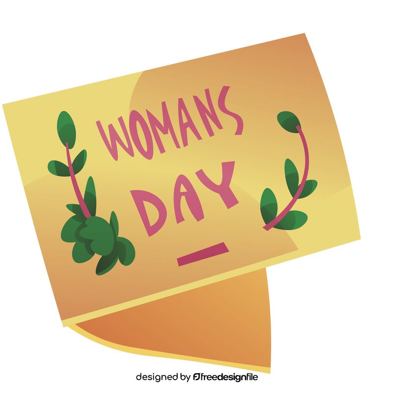 Womens day card clipart