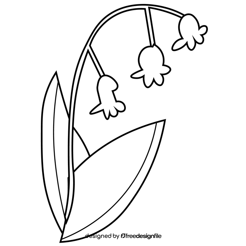 Snowdrop plant drawing black and white clipart vector free download