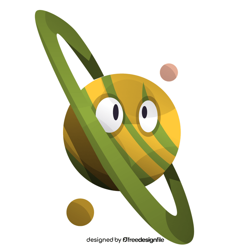 Cartoon saturn surprised clipart