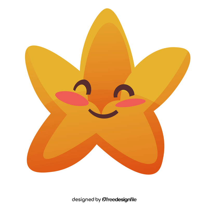 Happy star emoji clipart