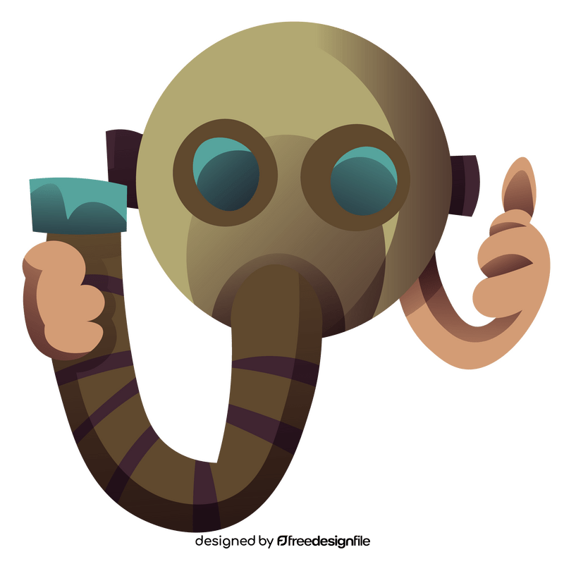 Venus planet gas mask illustration clipart