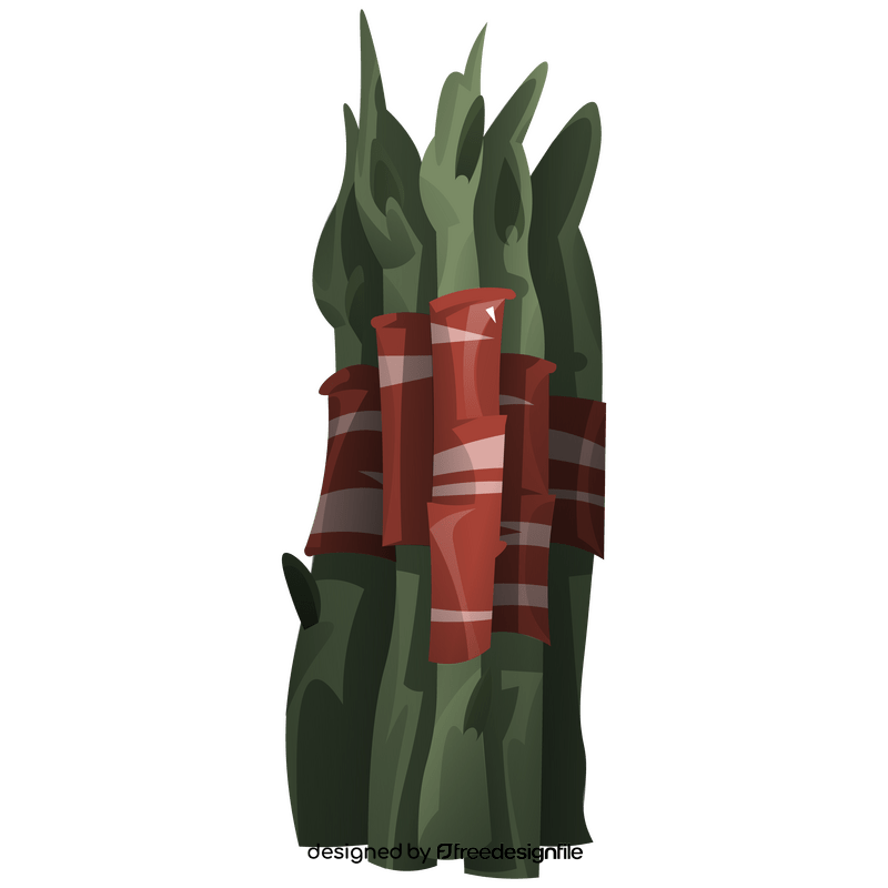 Asparagus bacon clipart