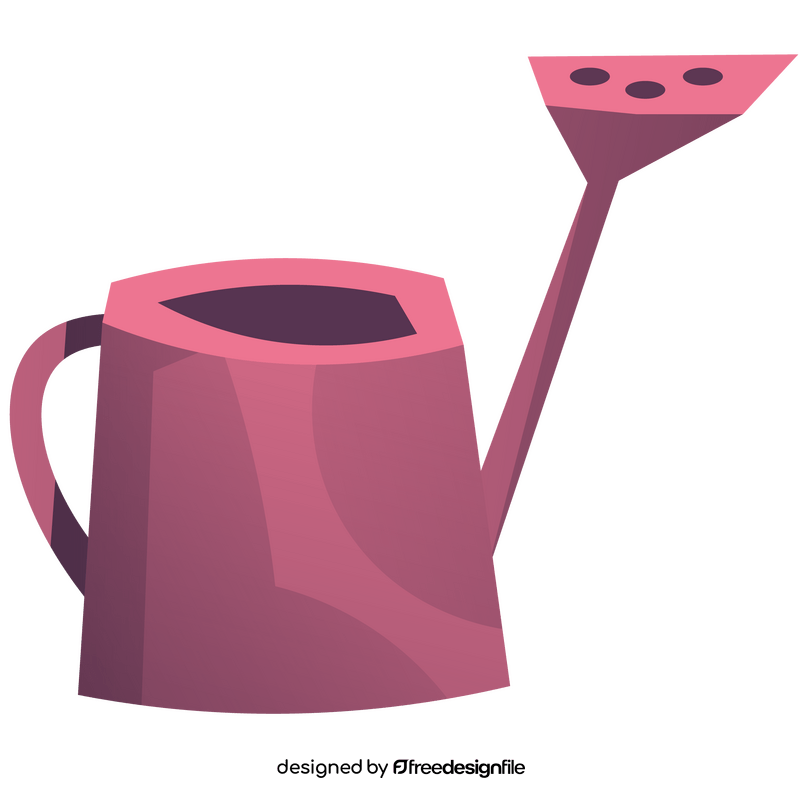 Pink watering can free clipart