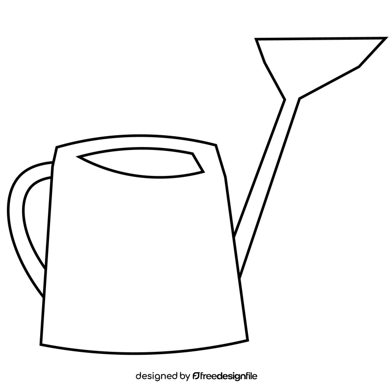 Watering can free black and white clipart