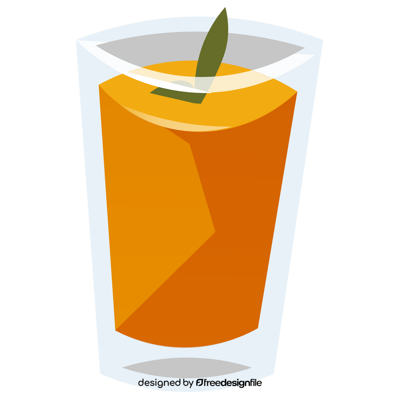 Carrot juice glass clipart