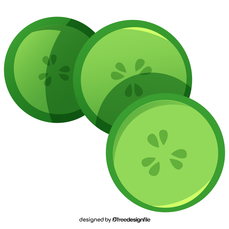 Cucumber circles clipart