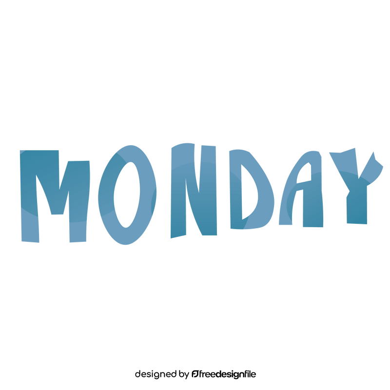Monday sign clipart
