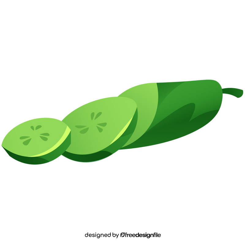 Cucumber cut clipart