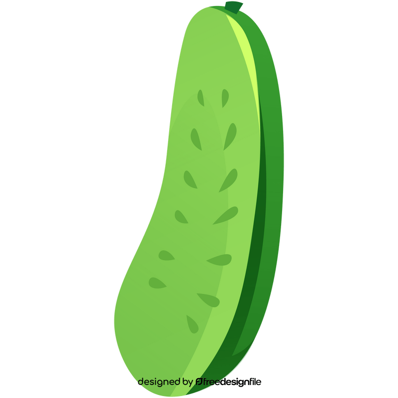 Cucumber cut in half clipart