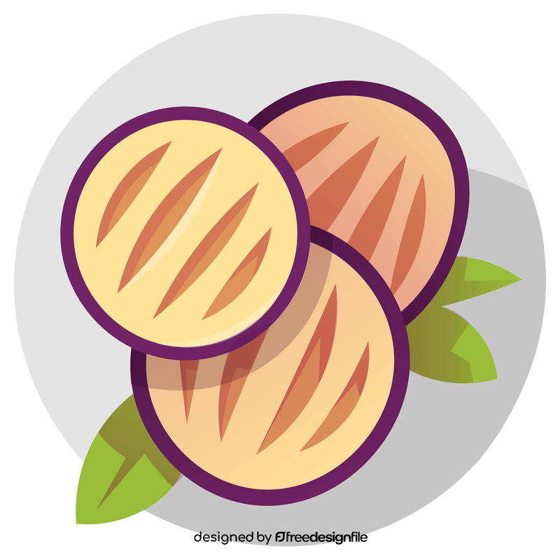 Eggplant fried clipart