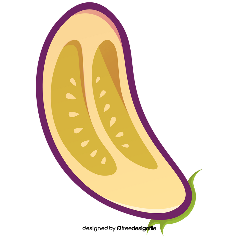 Eggplant cut in half clipart