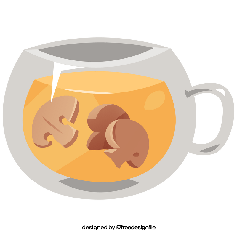 Mushroom tea clipart