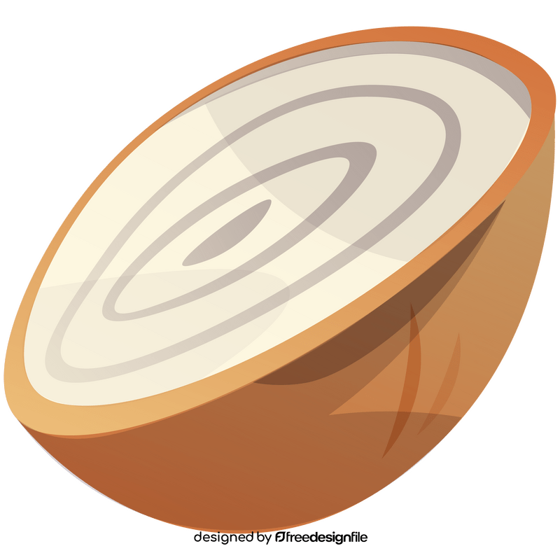 Onion vegetable half clipart