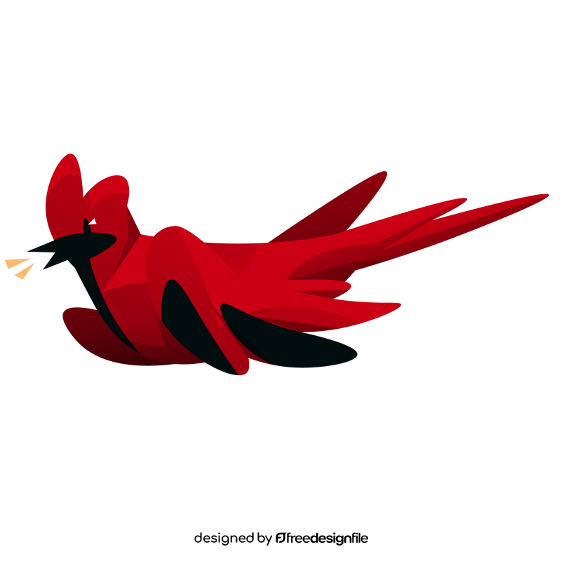 Cartoon red bird clipart
