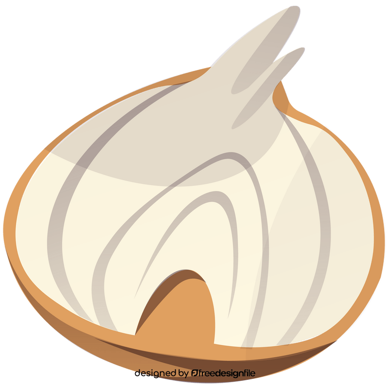 Onion half cartoon clipart