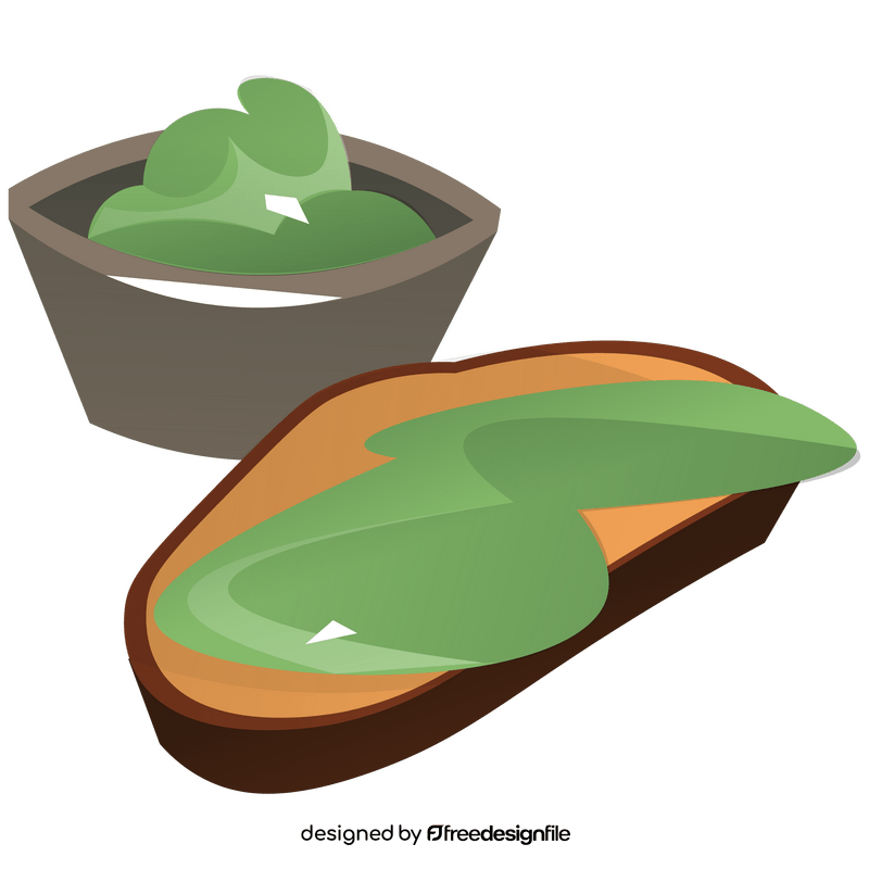 Peas paste toast clipart