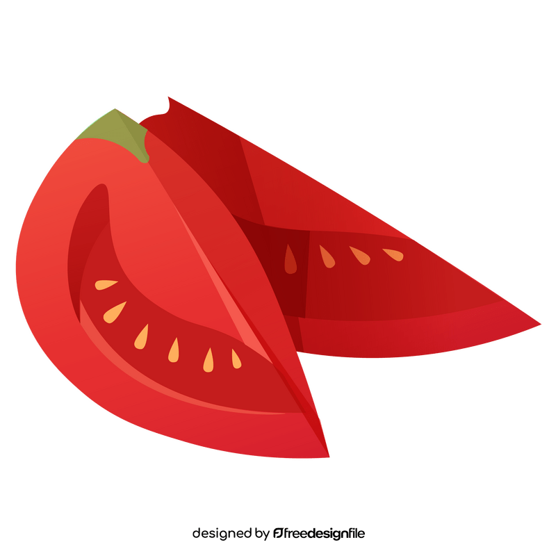 Tomato cartoon slices clipart