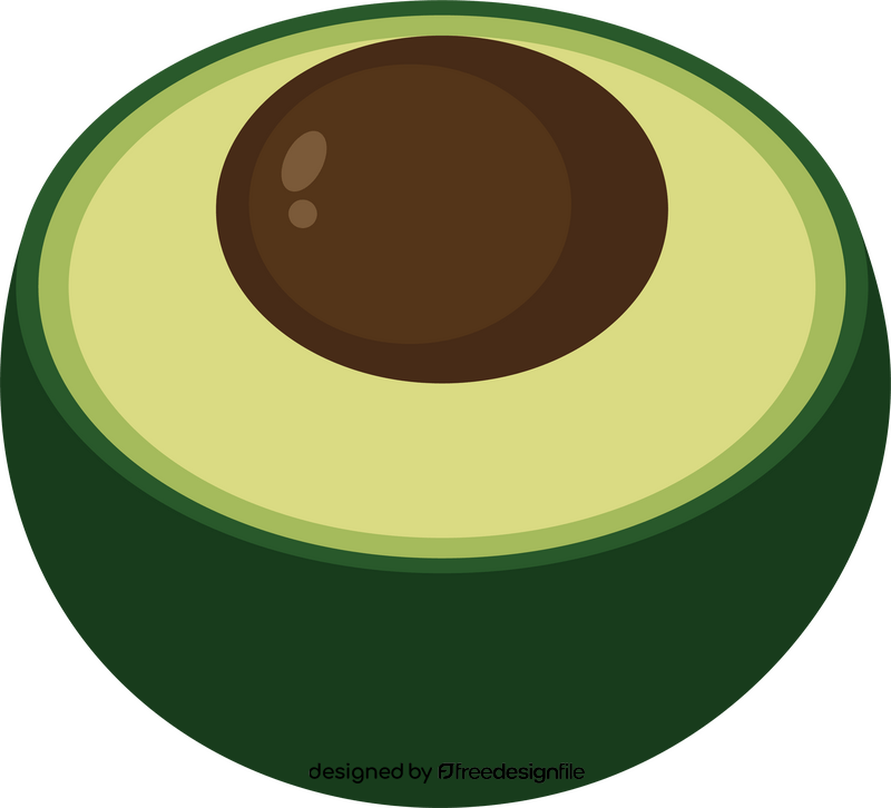 Sliced in Half Avocado clipart