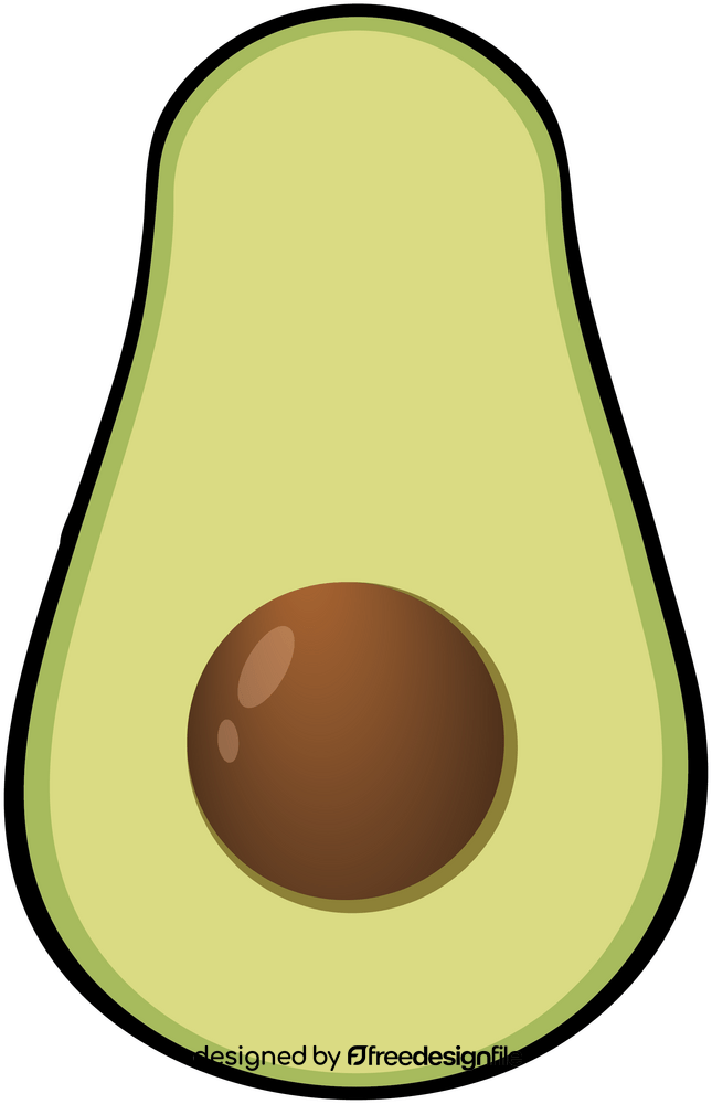 Half Avocado clipart