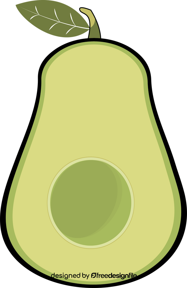 Sliced in Half Avocado clipart