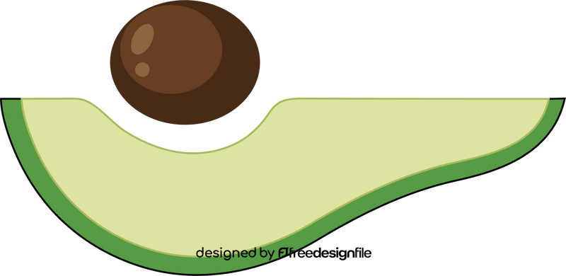 Slice of Avocado clipart