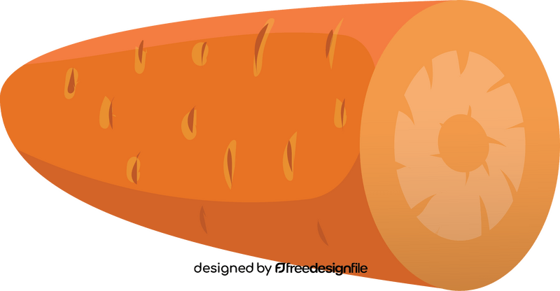 Carrot Cut in Half clipart