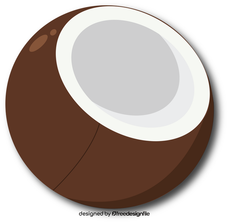 Opened Coconut clipart