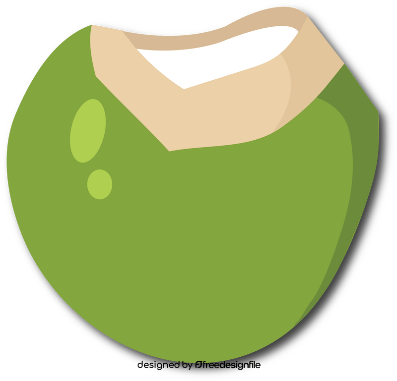 Opened Green Coconut clipart