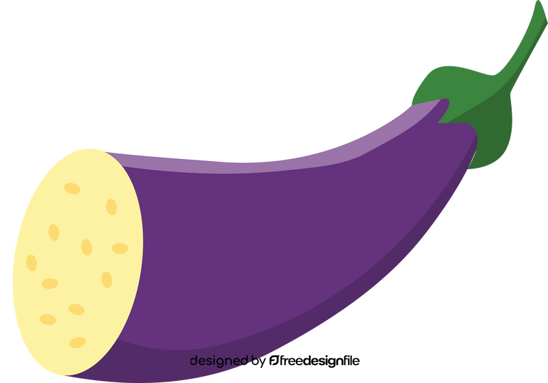 Eggplant Sliced in Half clipart