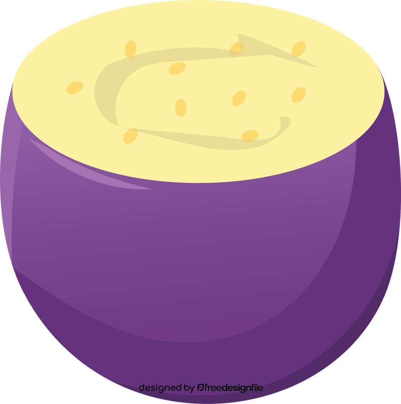 Eggplant Cut in Half clipart