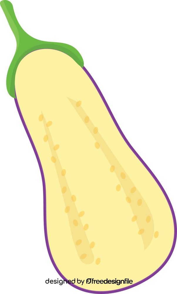 Half Eggplant clipart