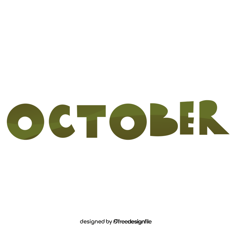 Month of october clipart