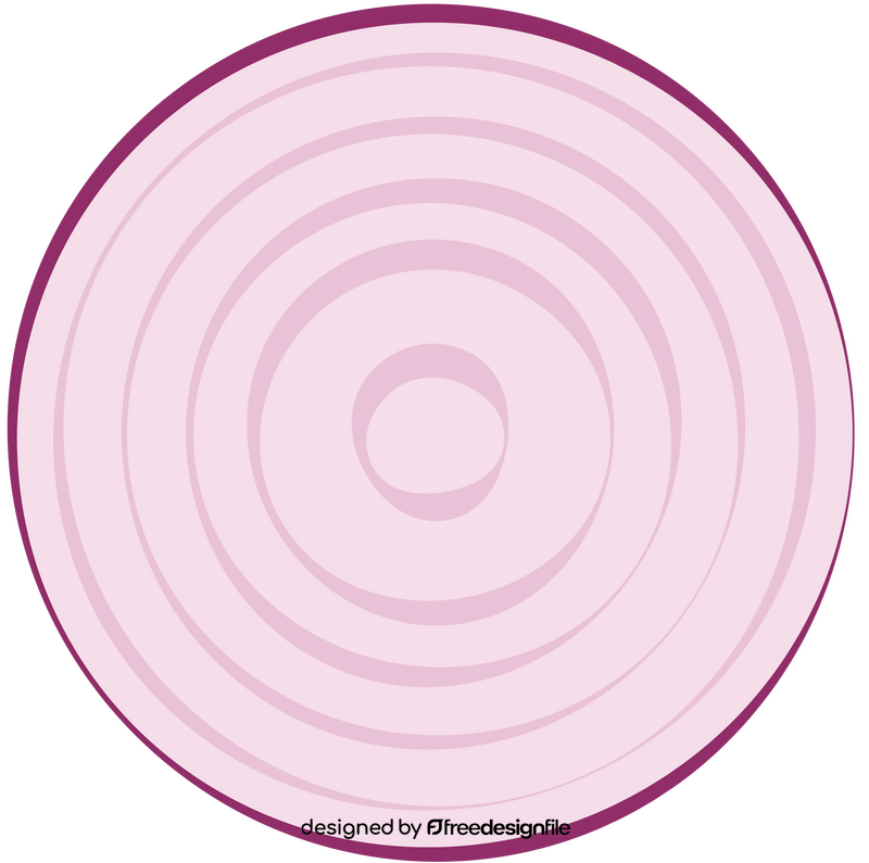 Slice of Red Onion clipart