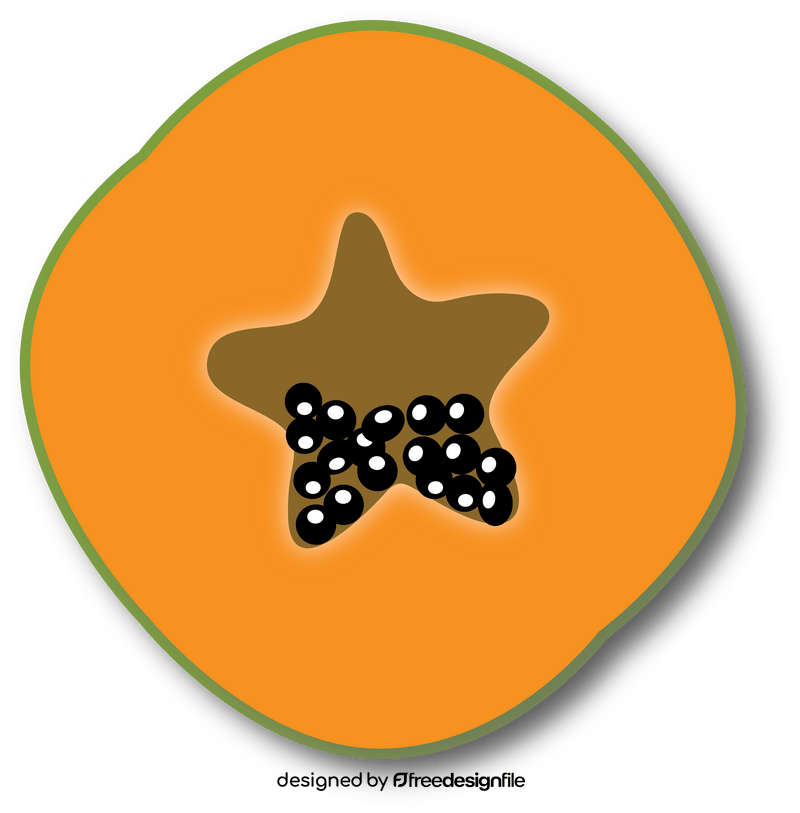 Half Papaya clipart