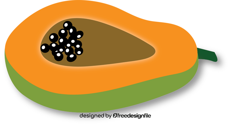 Half Papaya clipart