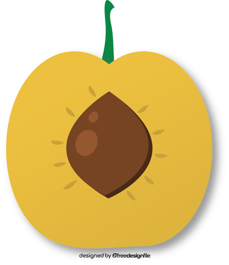 Cut in Half Plum clipart