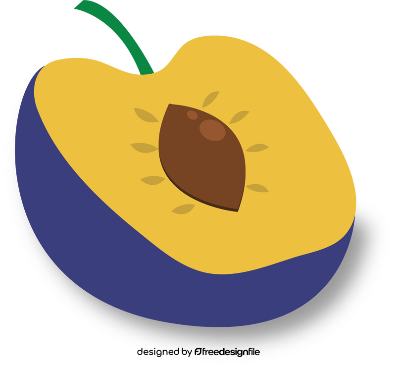 Half Plum clipart