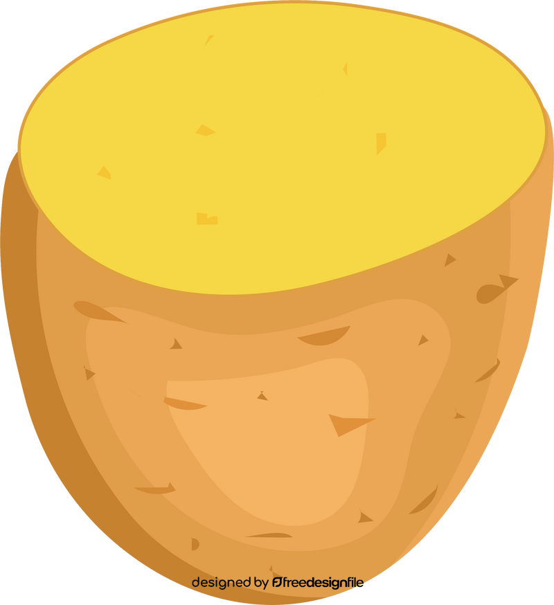 Sliced in Half Potato clipart