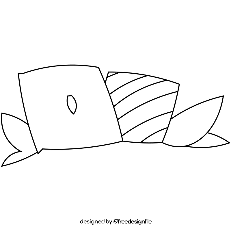 Cartoon pillows free black and white clipart