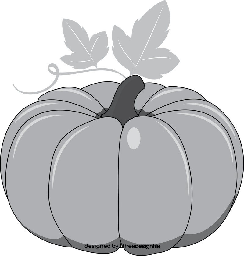 Pumpkin in Grayscale clipart