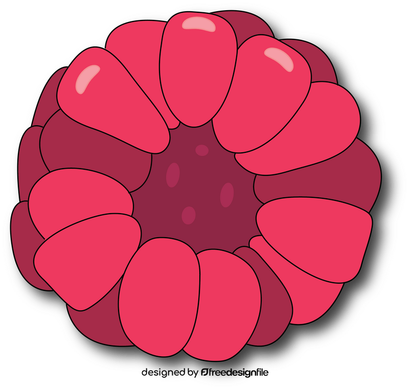 Half of Raspberry clipart