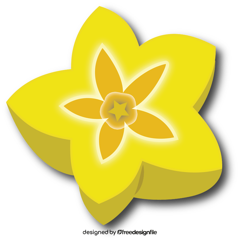 Half of Starfruit clipart