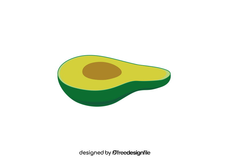 Sliced in Half Avocado clipart